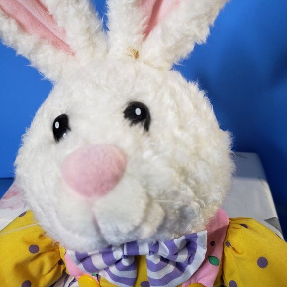 Other - Vintage Gibson Greetings White Easter Bunny Rabbit 15" Plush Stuffed Animal
